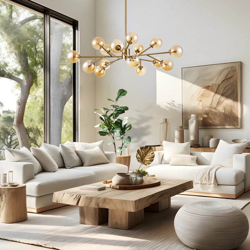 Wade Logan® Burness 15 - Light Sputnik Modern Linear Chandelier